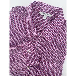 Liverpool Los Angeles Women's Pink Geometric Long Sleeve Blouse Size XS